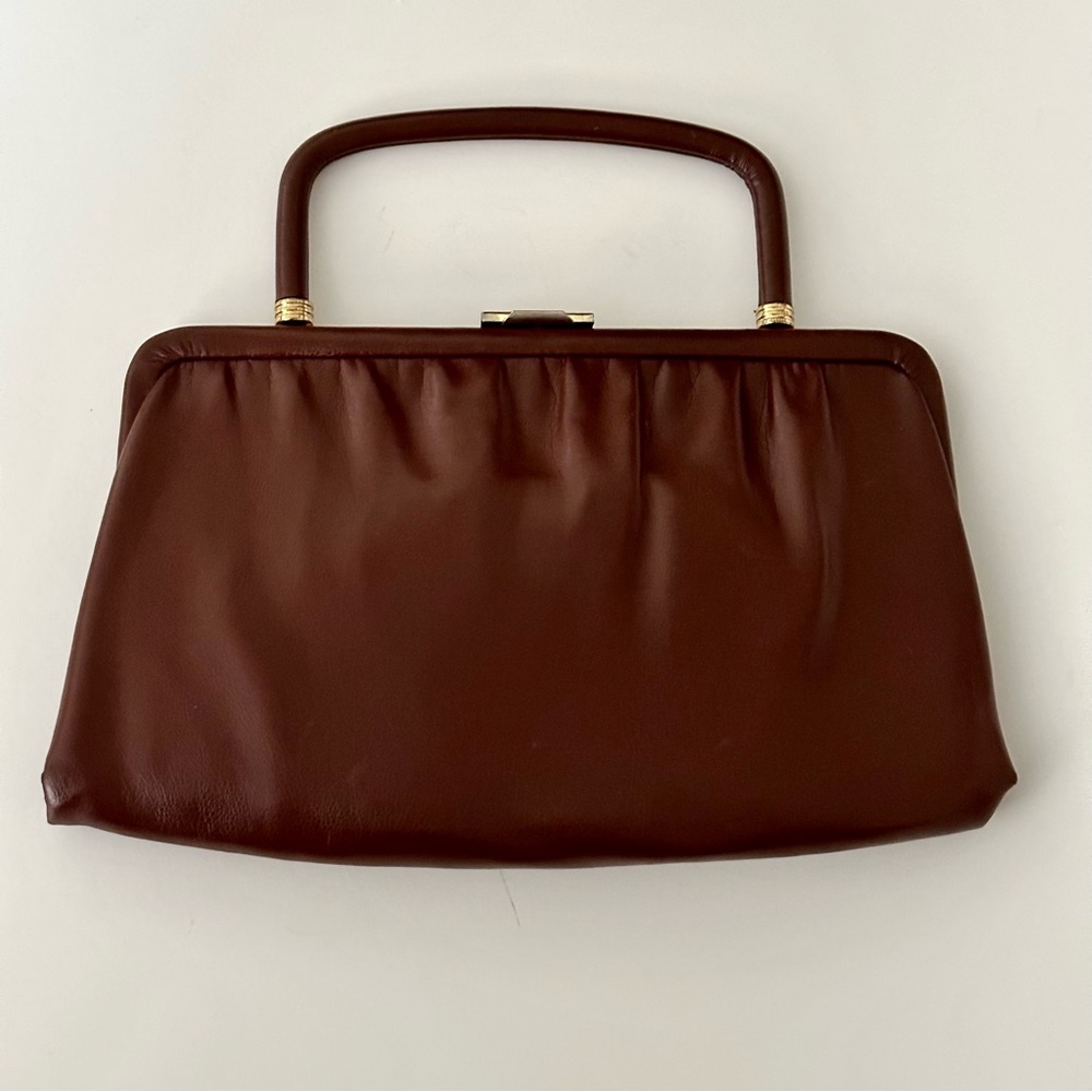 Vintage Andé Brown Leather Clutch